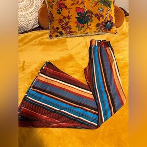 Colorful Striped Wide-Leg Pants